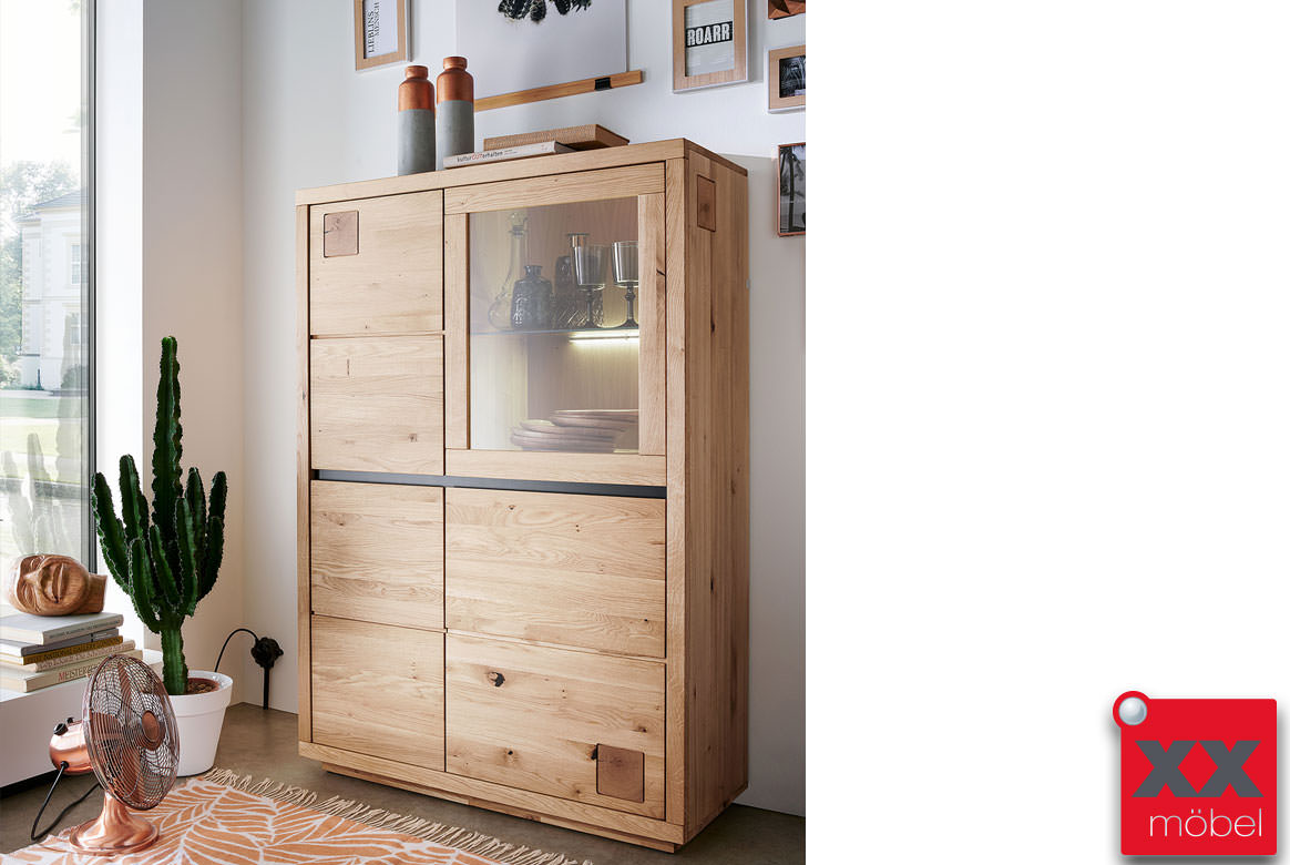 Highboard | Madea WZ-0159 | Wildeiche massiv | T03